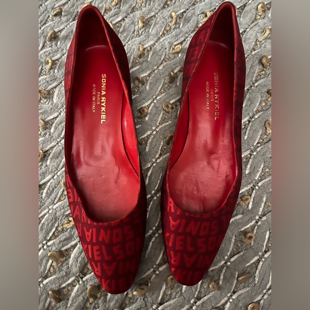 Sonia Rykiel branded red flats